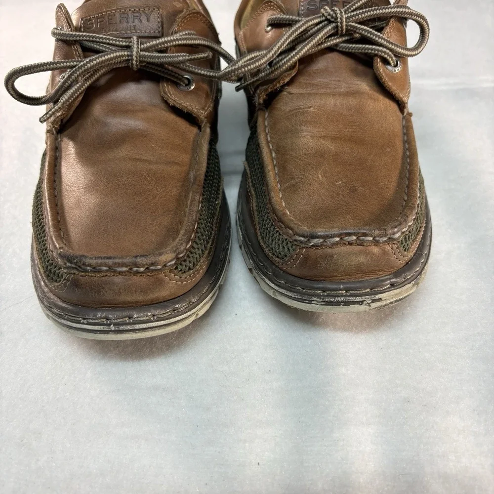 Sperry Top Sider Leather Boat‎ Shoes Size 12M Memory Foam STS15061